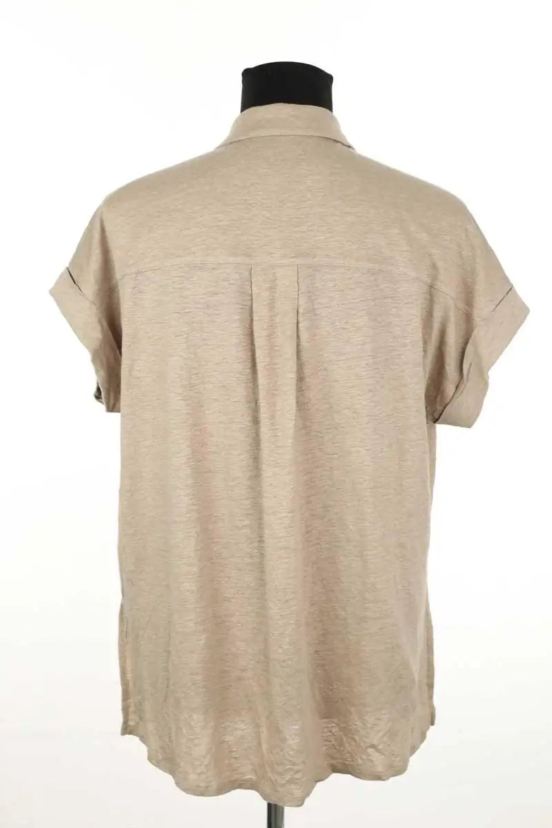 Chemise Majestic Filatures Marron en Lin