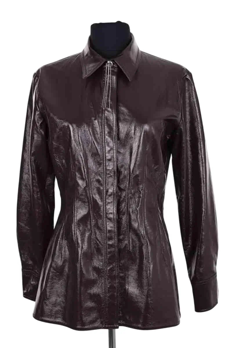 Chemise Materiel Marron en Synthétique, taille S - Seconde Main