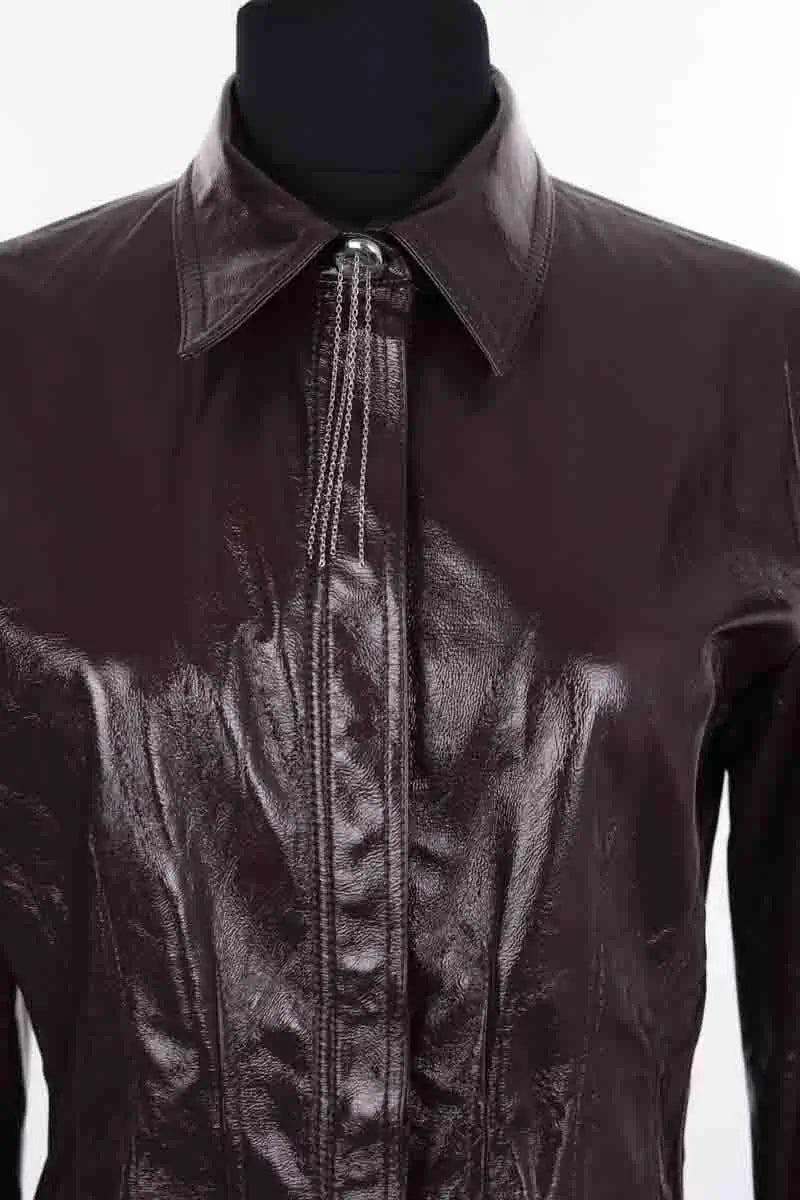 Chemise Materiel Marron en Synthétique