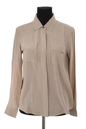 Chemise Max & Moi Beige en Soie, taille S - Seconde Main