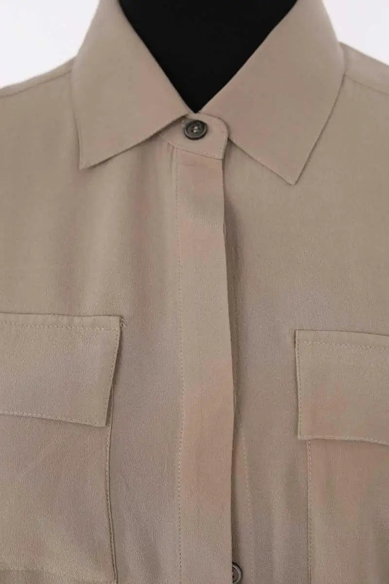 Chemise Max & Moi Beige en Soie