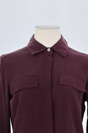 Chemise Max & Moi Bordeaux en Soie