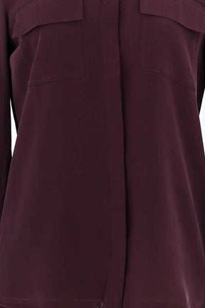 Chemise Max & Moi Bordeaux en Soie