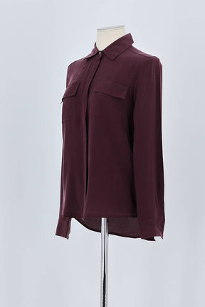 Chemise Max & Moi Bordeaux en Soie