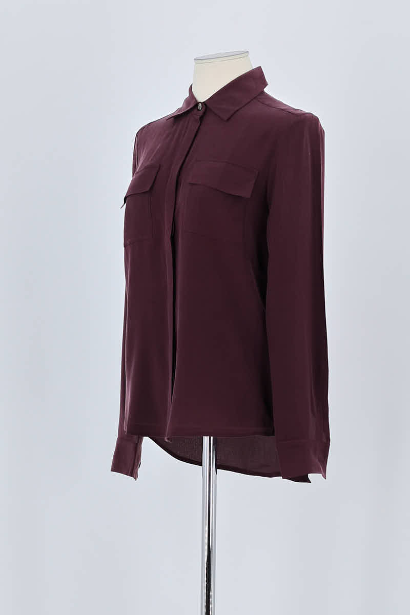Chemise Max & Moi Bordeaux en Soie