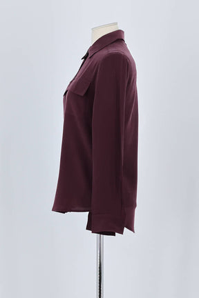 Chemise Max & Moi Bordeaux en Soie