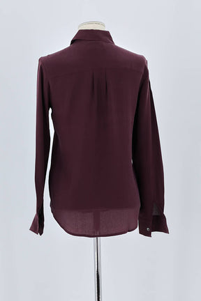 Chemise Max & Moi Bordeaux en Soie
