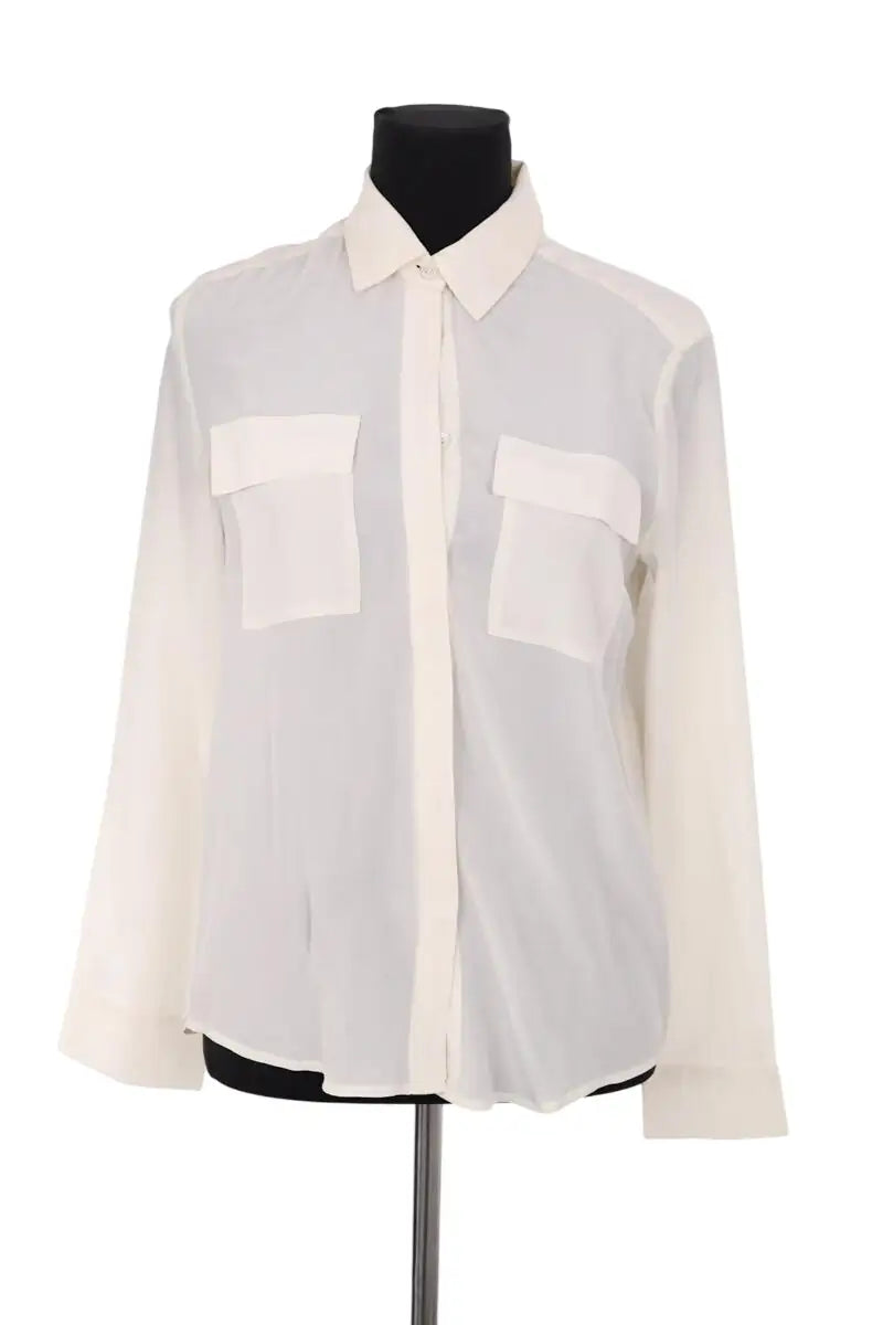 Chemise Max & Moi Ecru en Soie, taille S - Seconde Main