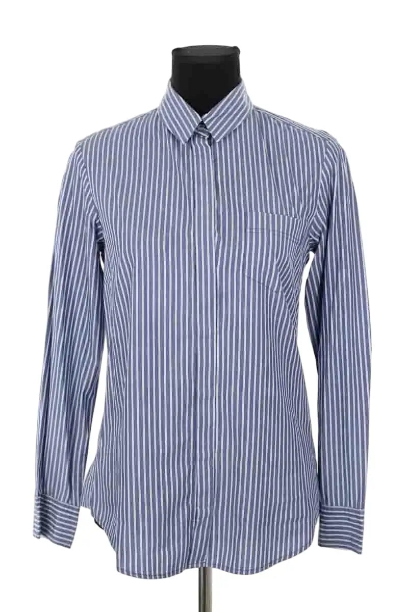Chemise Max Mara Bleu en Coton, taille M - Seconde Main