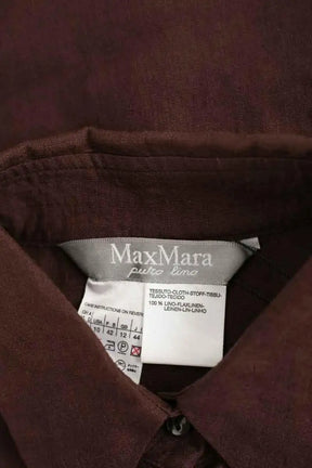Chemise Max Mara Marron en Lin
