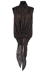 Chemise Mes Demoiselles Doré en Coton, taille XS - Seconde Main