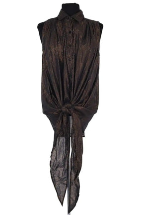 Chemise Mes Demoiselles Doré en Coton, taille XS - Seconde Main
