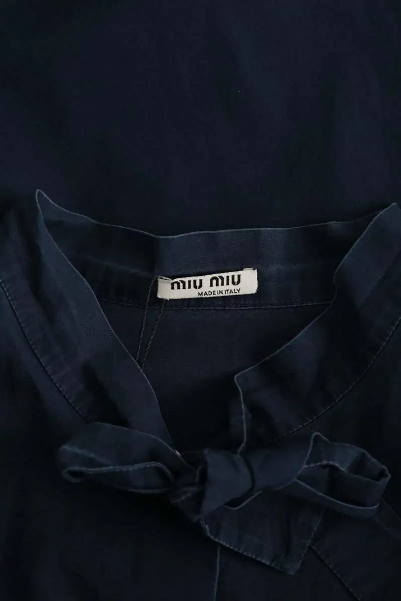 Chemise Miu Miu Marine en Coton