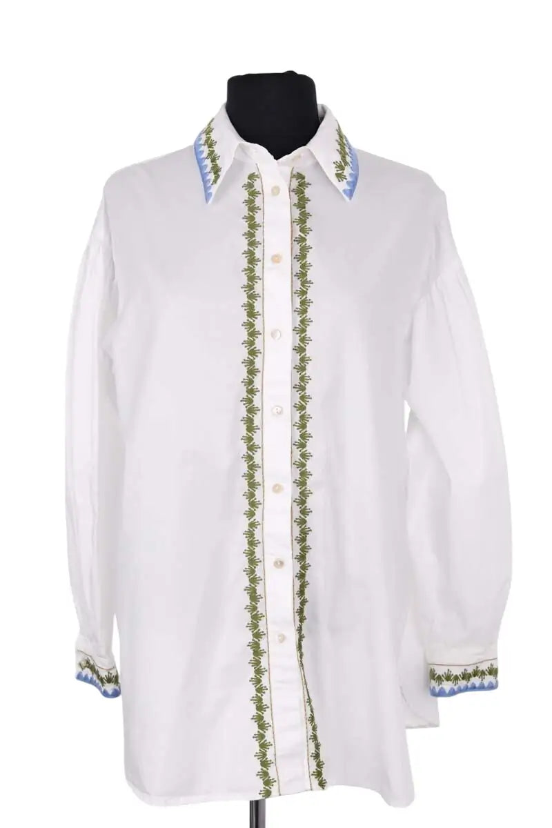 Chemise Momoni Blanc en Coton, taille S - Seconde Main