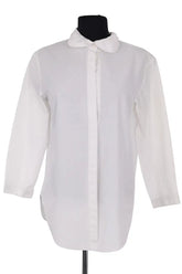 Chemise Nina Ricci Blanc en Coton, taille L - Seconde Main
