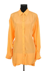 Chemise Nina Ricci Orange en Soie, taille L - Seconde Main