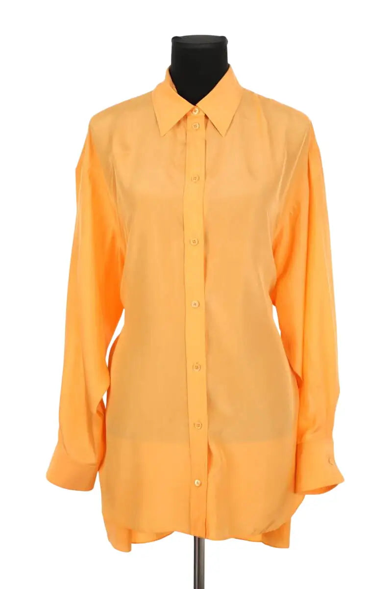 Chemise Nina Ricci Orange en Soie, taille L - Seconde Main