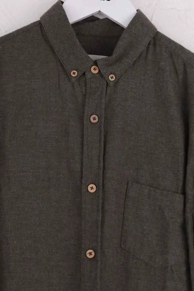 Chemise Octobre Kaki en Coton