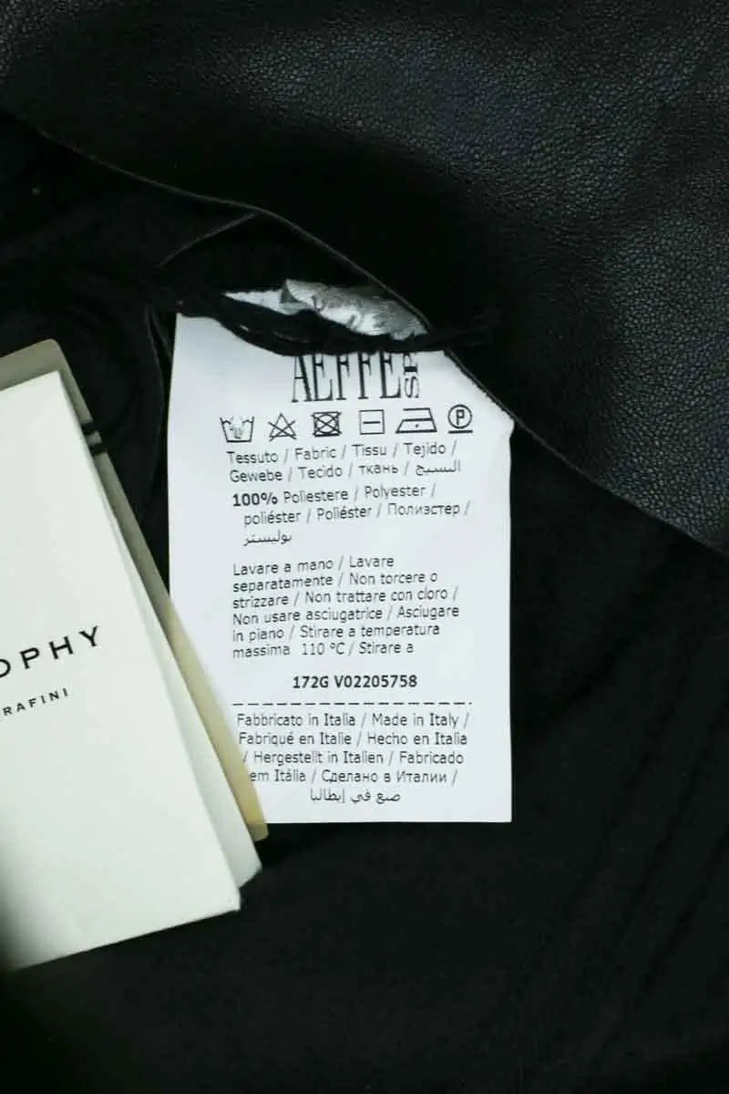 Chemise Philosophy Di Lorenzo Serafini Noir en Cuir