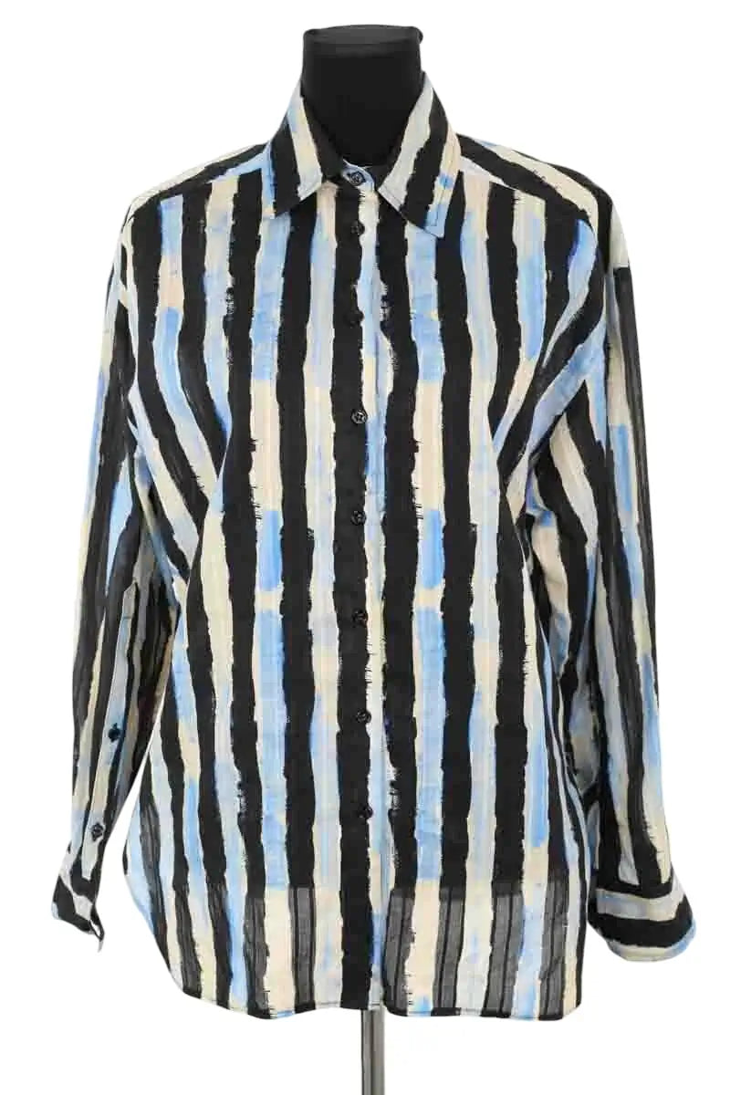 Chemise Pinko Bleu en Coton, taille M - Seconde Main