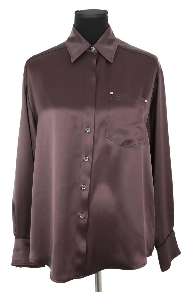 Chemise Pinko Marron en Synthétique, taille S - Seconde Main