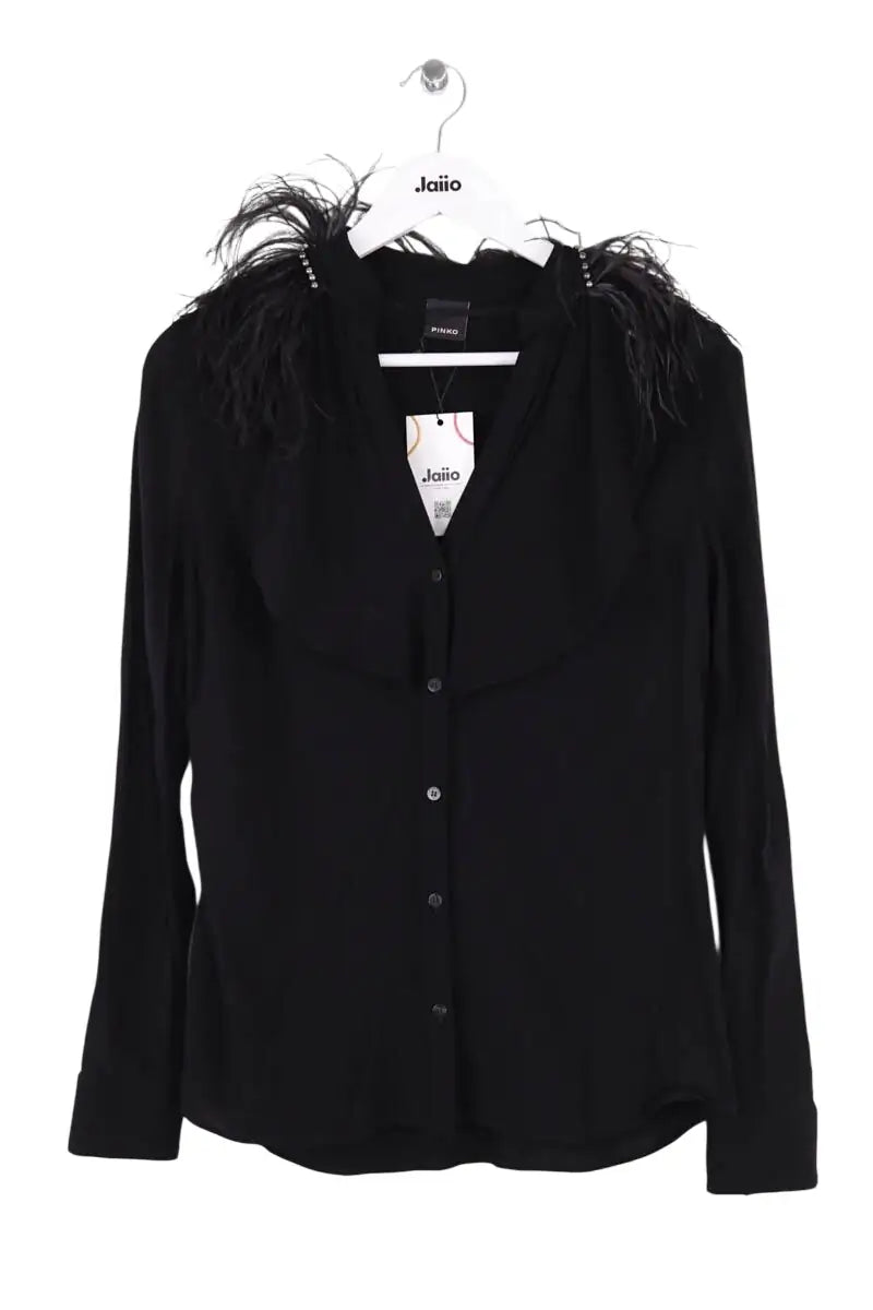 Chemise Pinko Noir en Viscose, taille XS - Seconde Main