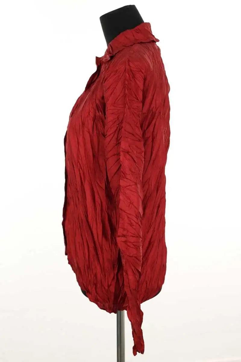 Chemise Pleats Please Rouge en Synthétique
