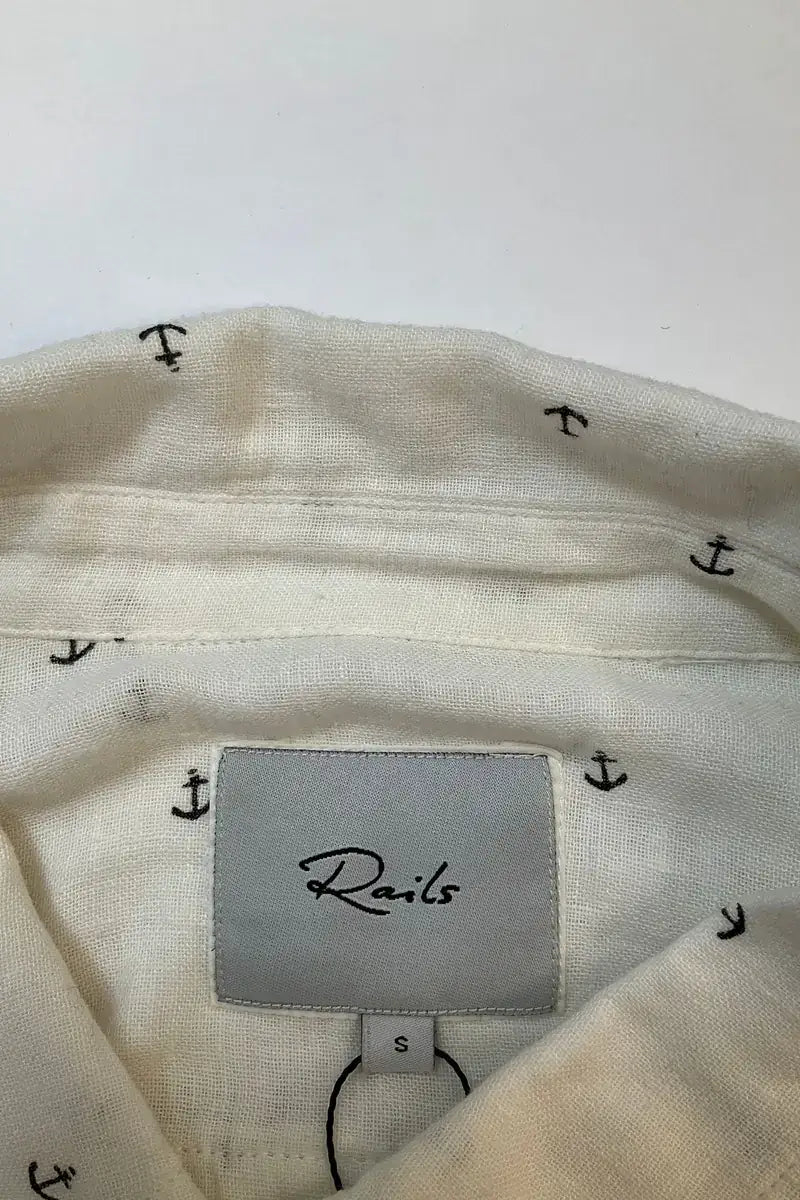 Chemise Rails Blanc en Lin
