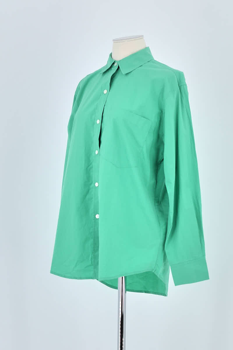 Chemise Rails Vert en Coton