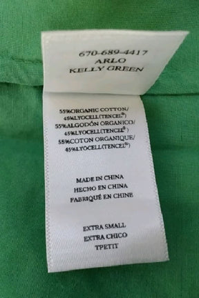 Chemise Rails Vert en Coton