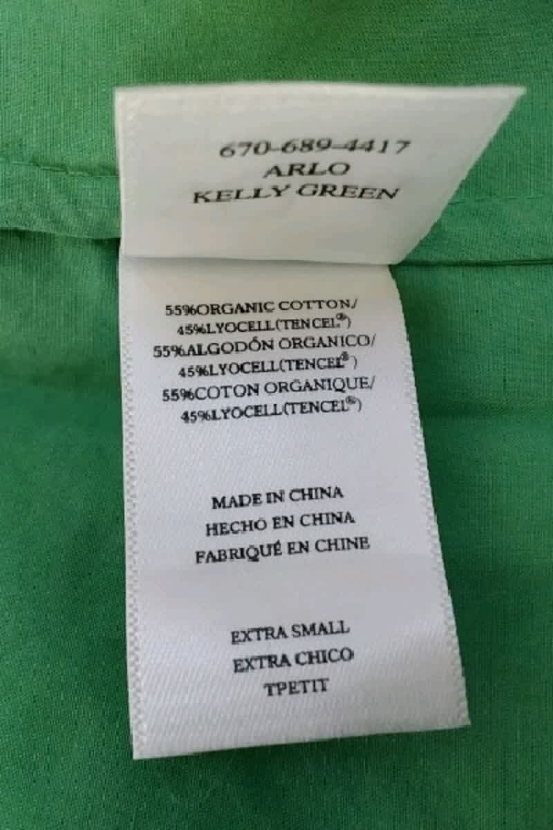 Chemise Rails Vert en Coton