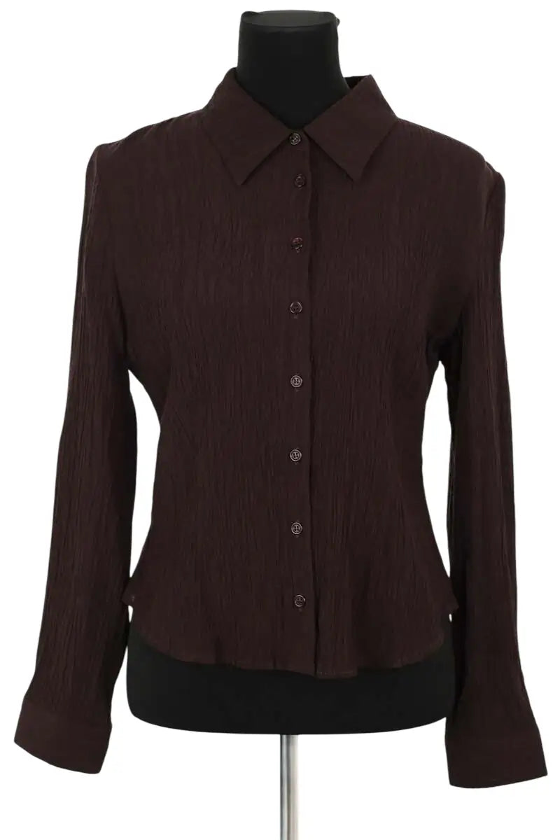Chemise Rouje Marron en Viscose, taille M - Seconde Main
