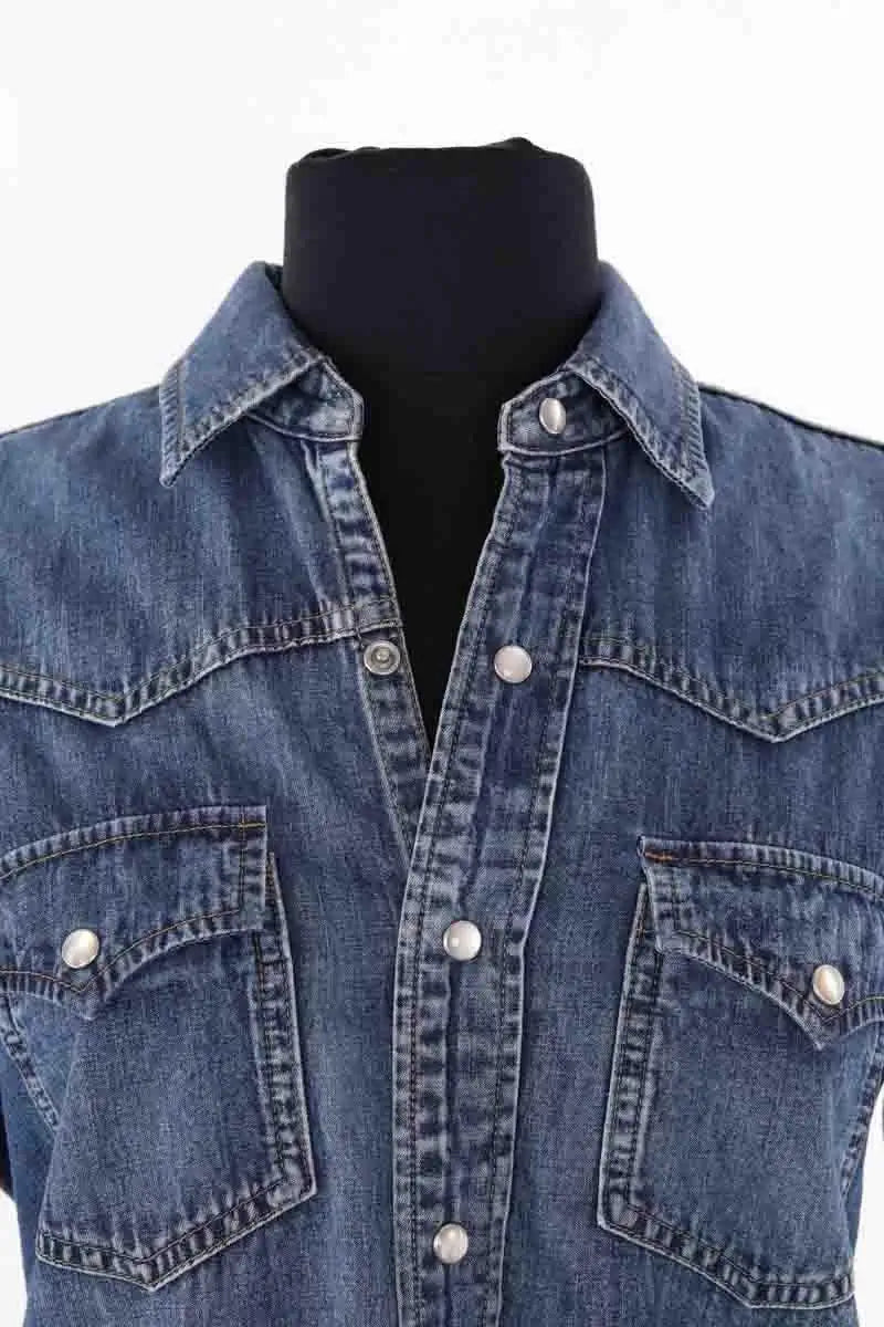 Chemise Saint Laurent Bleu en Coton