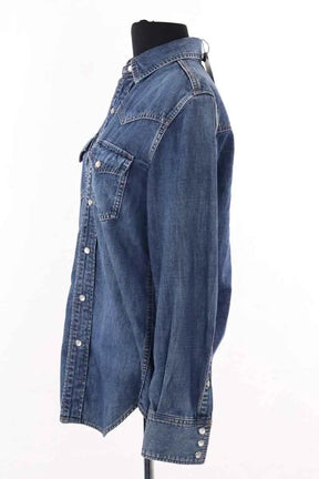 Chemise Saint Laurent Bleu en Coton