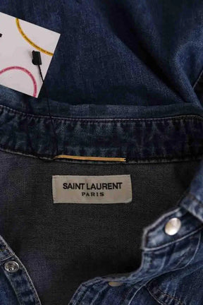 Chemise Saint Laurent Bleu en Coton
