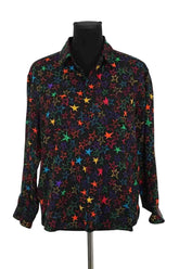 Chemise Saint Laurent Noir en Soie, taille L - Seconde Main