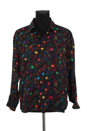 Chemise Saint Laurent Noir en Soie, taille L - Seconde Main