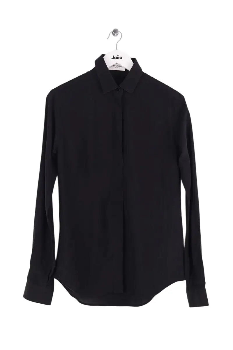 Chemise Saint Laurent Noir en Soie, taille S - Seconde Main