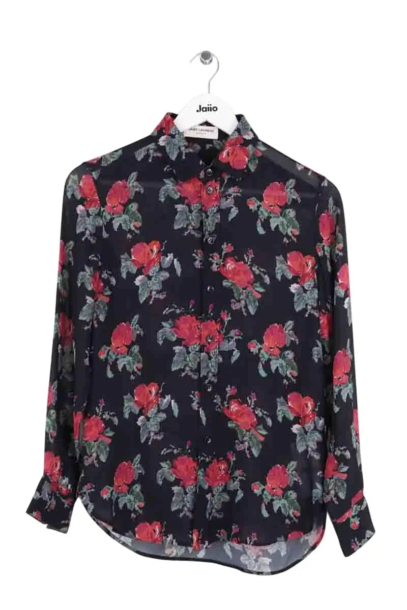 Chemise Saint Laurent Noir en Viscose, taille XS - Seconde Main