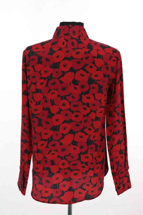 Chemise Saint Laurent Rouge en Soie