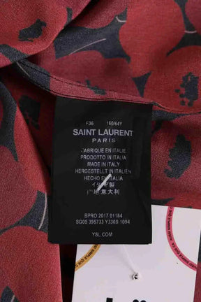 Chemise Saint Laurent Rouge en Soie