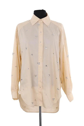 Chemise Sandro Beige en Coton, taille XS - Seconde Main