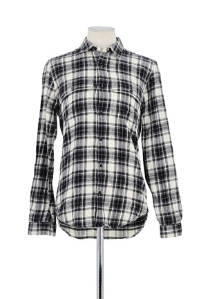 Chemise Sandro Blanc en Coton, taille XS - Seconde Main