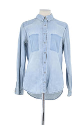 Chemise Sandro Bleu en Coton, taille M - Seconde Main