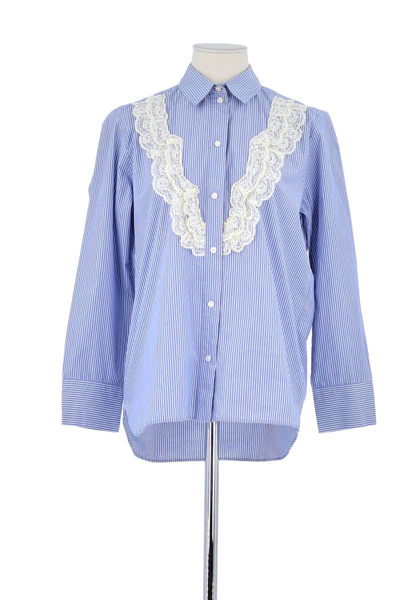 Chemise Sandro Bleu en Coton, taille S - Seconde Main