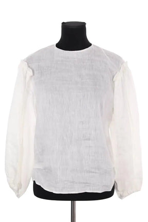 Chemise Sandro Bleu en Lin, taille S - Seconde Main