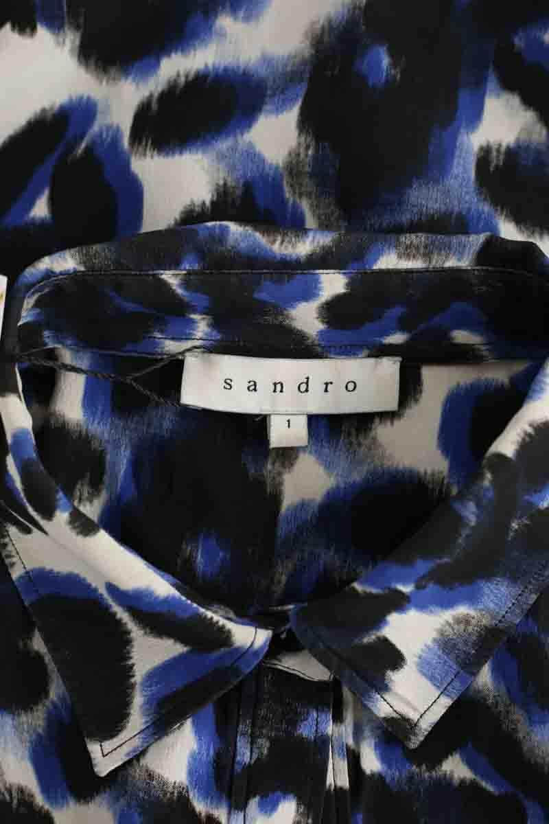 Chemise Sandro Bleu en Soie