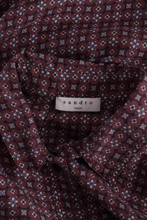 Chemise Sandro Bordeaux en Soie