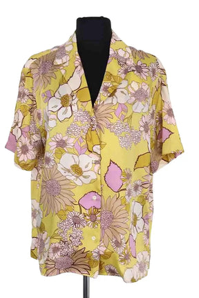Chemise Sandro Jaune en Synthétique, taille L - Seconde Main