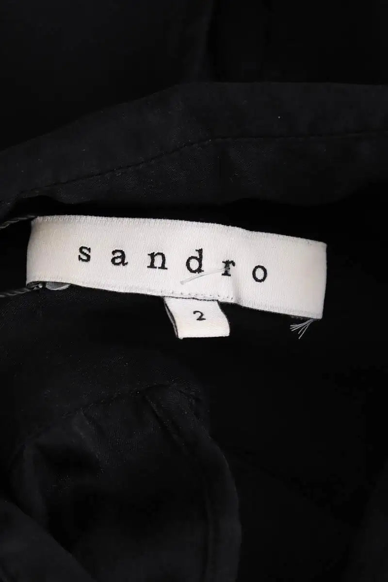 Chemise Sandro Noir en Soie
